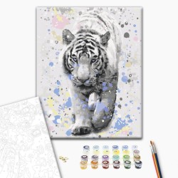 Malen nach Zahlen - White Tiger