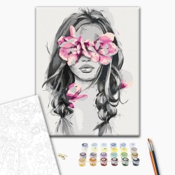 Malen nach Zahlen - Flowers On Eyes