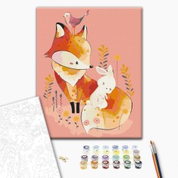 Malen nach Zahlen - Fox and Rabbit