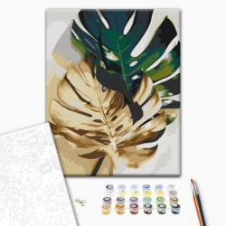 Malen nach Zahlen - Golden Monstera